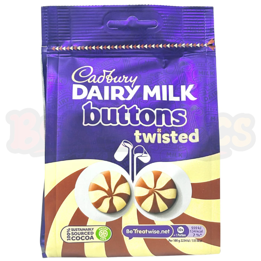 Cadbury Twisted Buttons Chocolate "Vegan" (105g) : UK