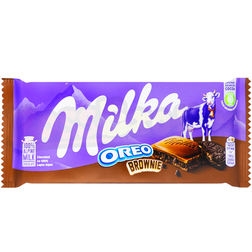 Milka Oreo Brownie Chocolate Bar Alpine Milk (100g) : Switzerland