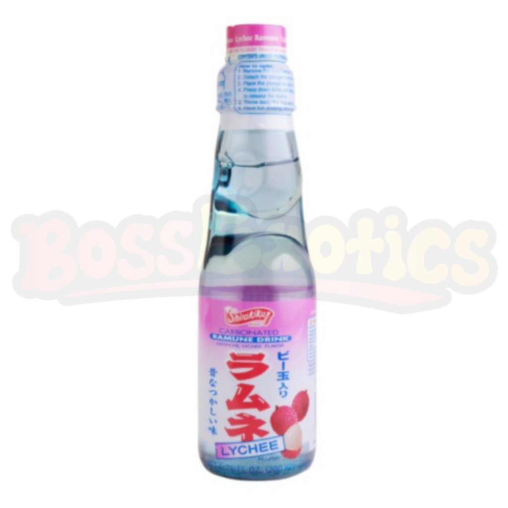Shirakiku Carbonated Ramune Lychee Soda (200ml): Japanese