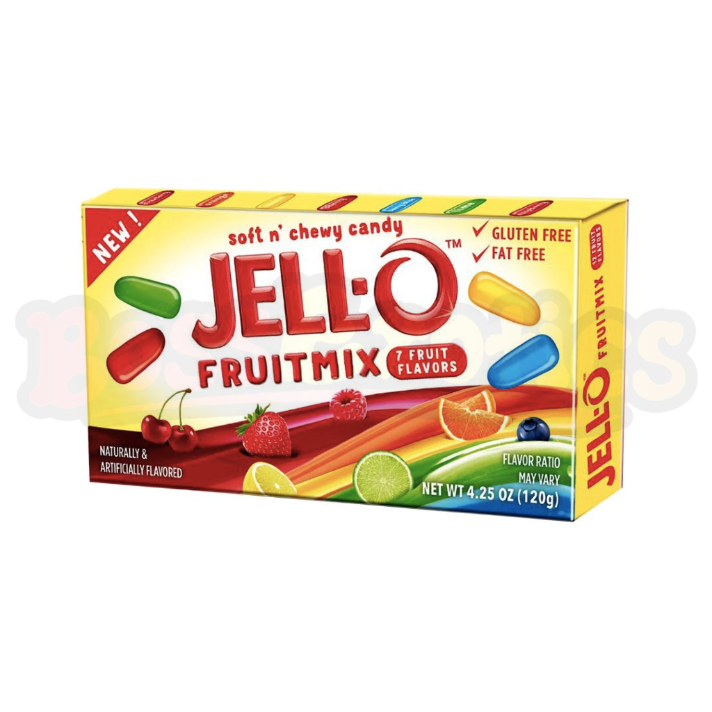 Jell-O Soft n' Chewy Candy Fruit Mix Theatre Box (120g): Canadian