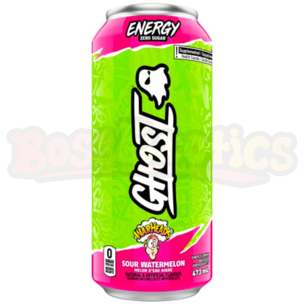 GHOST Energy Drink Warheads Sour Watermelon (473ml) : Canadian