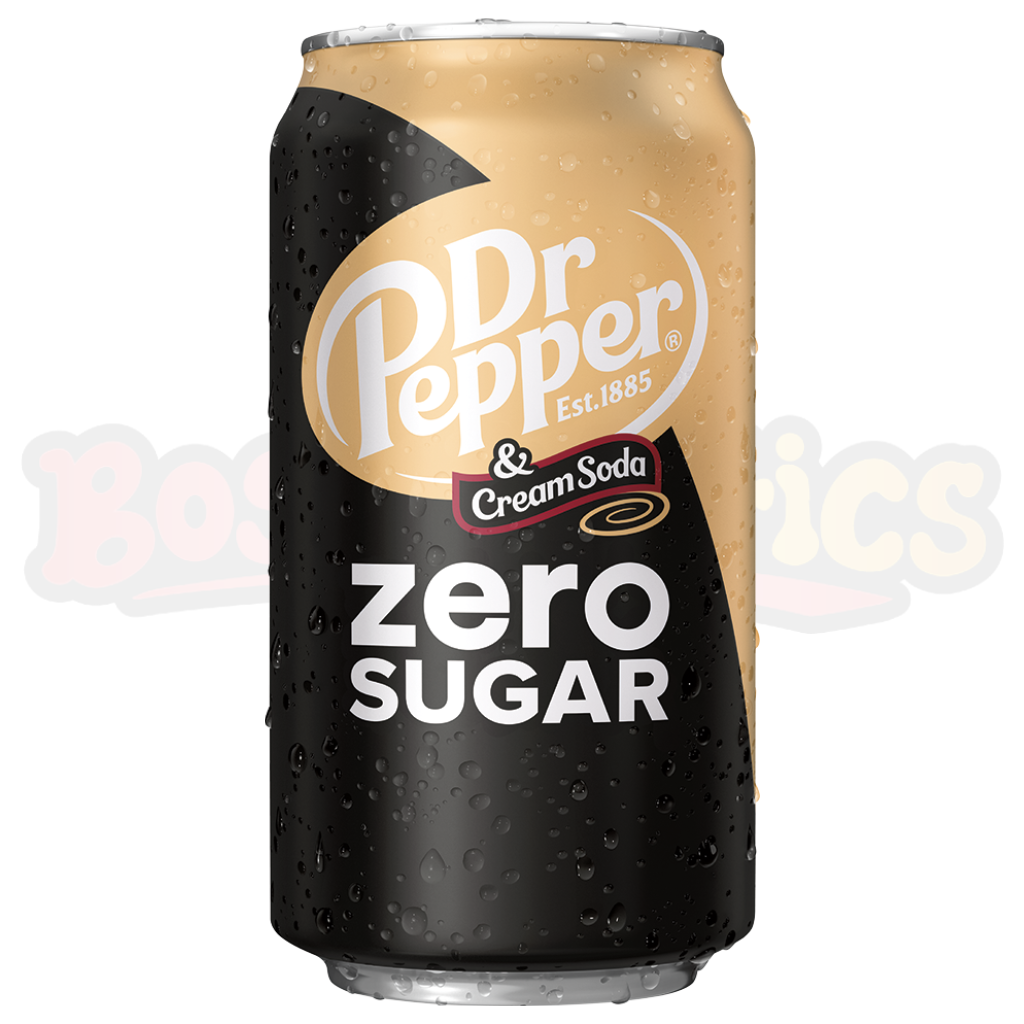 Dr Pepper & Cream Soda Zero Sugar (355ml): American