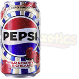 Pepsi Wild Cherry & Cream Zero Sugar (355ml): American