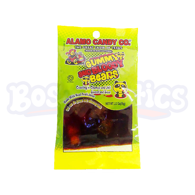 Alamo Candy Gummy Bears In Chamoy & Chili Sauce(2.5oz): American