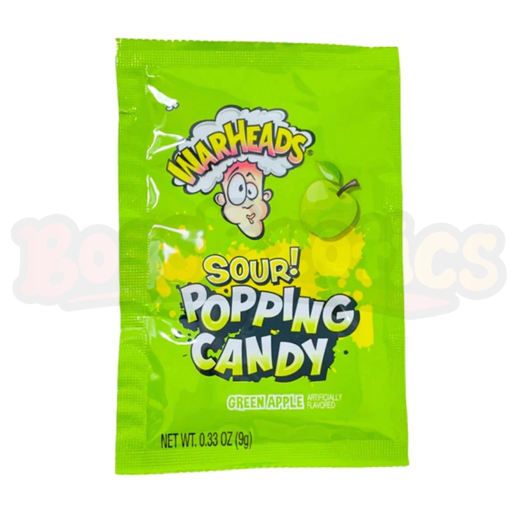 Warheads Popping Candy Sour Green Apple (9g): Chinese