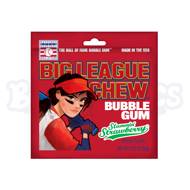 Big League Chew Slammin' Strawberry (60g) : American