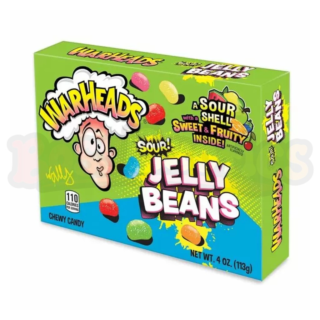 Warheads Sour Jelly Beans Theatre Box (113g): Brazilian