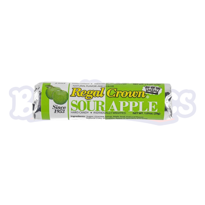 Regal Crown Sour Apple Candy Rolls (29g): UK