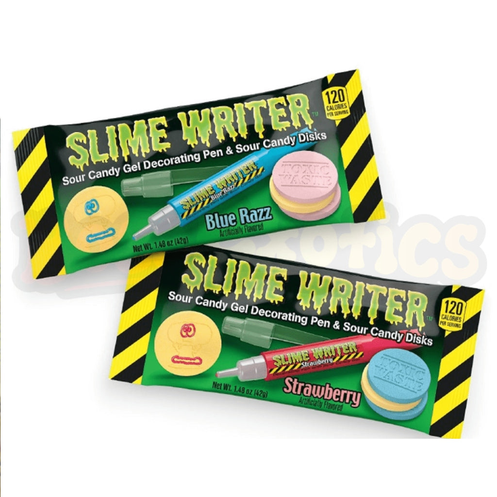 Toxic Waste Slime Writer Sour Candy Gel Decorating Pen & Sour Candy Disk (42g): Mexican
